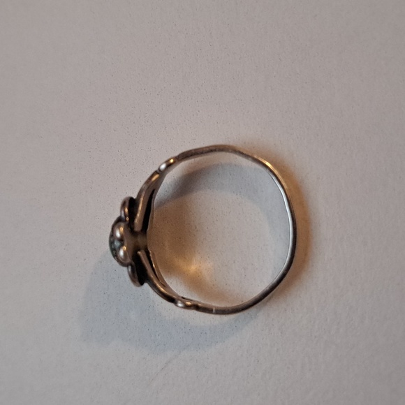 Turquoise Green Sterling Silver Stamped Native American Ring - Picture 3 of 9